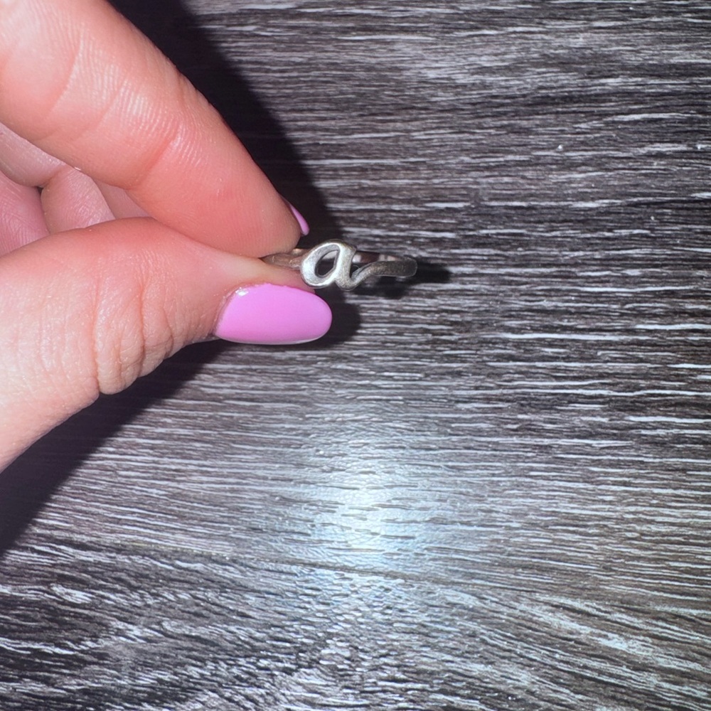 James Avery Silver “A” Ring